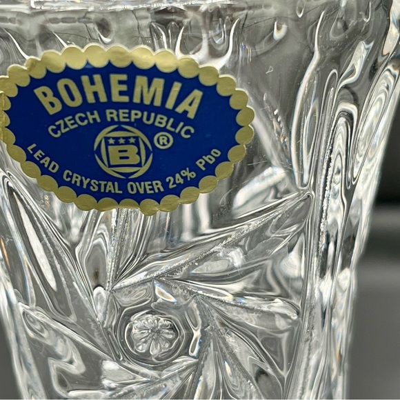 Vintage Bohemia Crystal Czech Republic Bud Vase - Picture 3 of 11